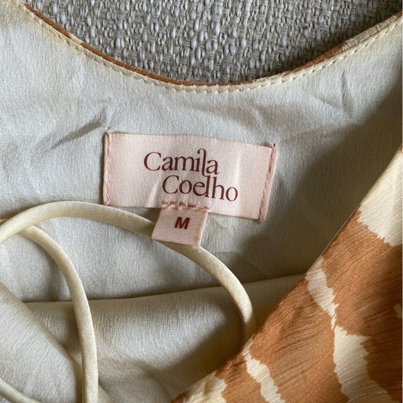 Camila Coelho Dress Women’s Medium Bailee Midi Brown Zebra Revolve - Picture 6 of 16